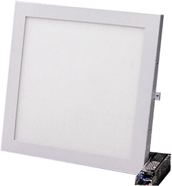 エッジライト方式高精度LED面発光照明器30cm角サイズ消灯時